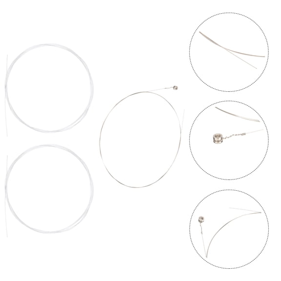 UPKOCH Balalica String Balalaika Accessories Instrument Bulb Replace 112x0.1cm White Nylon