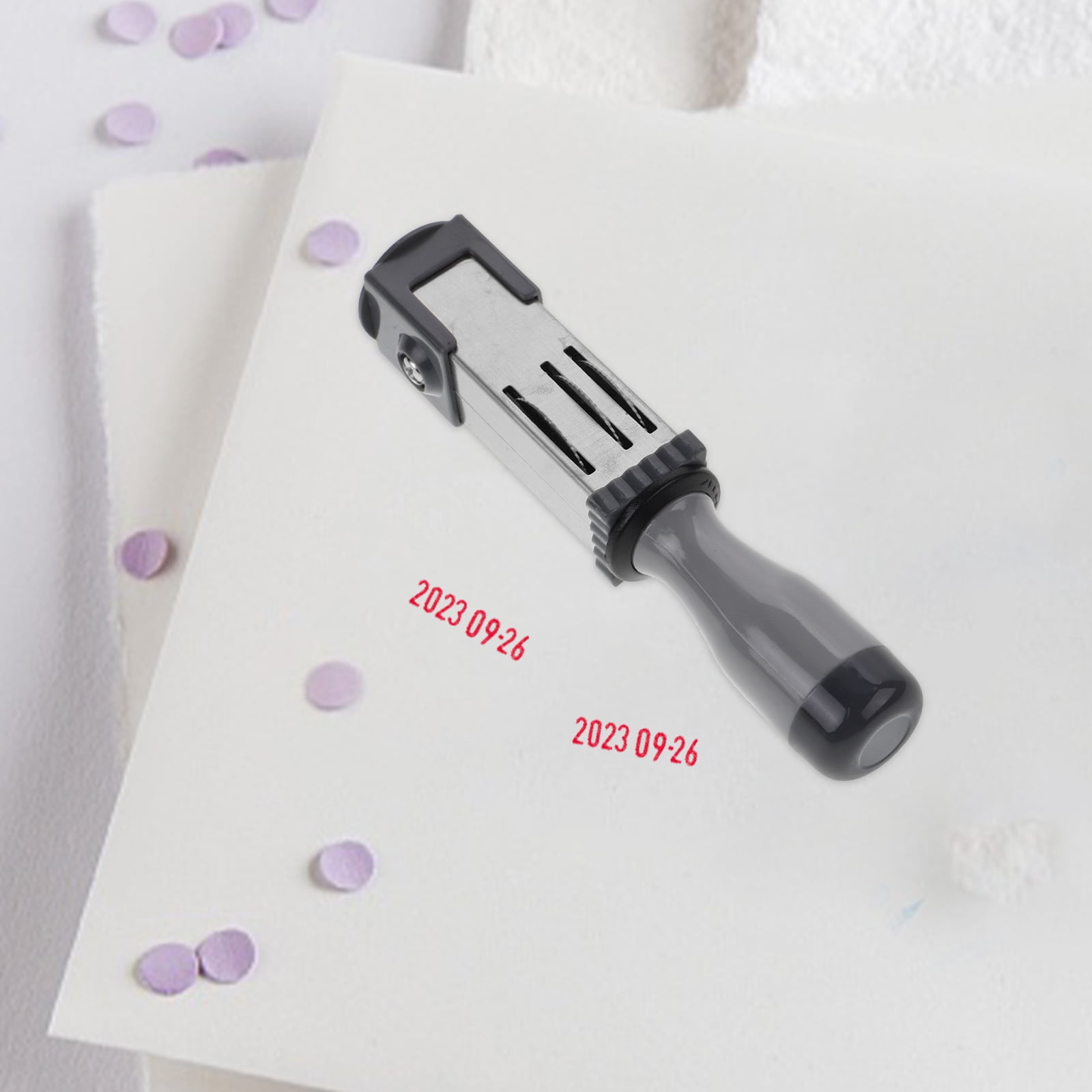 UPKOCH Handle Date Stamp Multi-use Date Rolling Stamp Handheld Time ...
