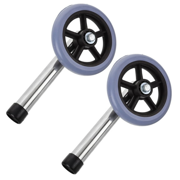 UPKOCH Heavy Duty Walker Wheels Replacement Kit for Smooth Indoor Rolling Stainless Steel Rubber Multi Color 1 Pair