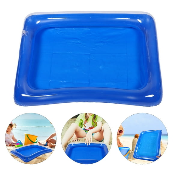 UPKOCH Inflatable Sand Table Kids Beach Sandbox Child 57.00X44.00X1.00CM Blue