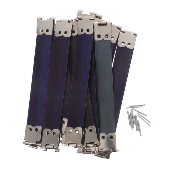 UPKOCH Metal Internal Flex Frames for Handbag 10PCS Navy Iron 11cm with Spring Clip DIY Accessories