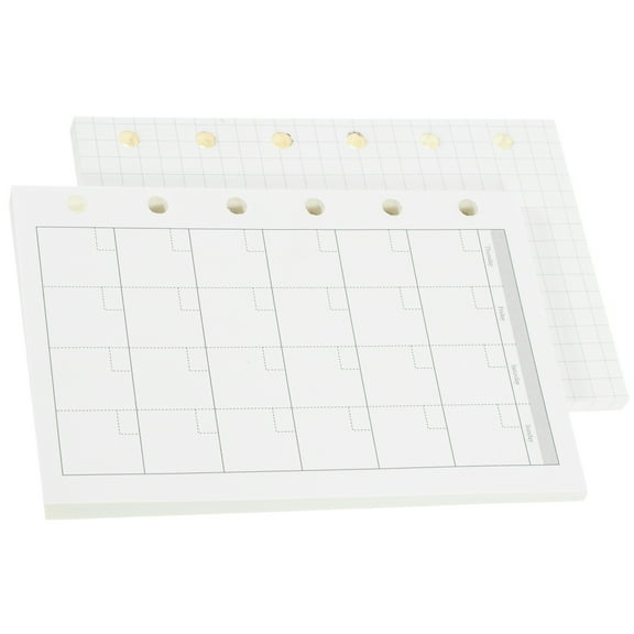 UPKOCH Mini Binder Notebook Household Refill Detachable 13x8x1cm White Aluminum Alloy Pvc