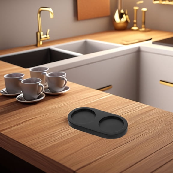 UPKOCH Pepper Burnisher Tray Salt Pepper Wooden Tray Sauce Bottle Base Wood Tray Salt Pepper Tray Wood Pepper Rest Dining Table Protector Coaster