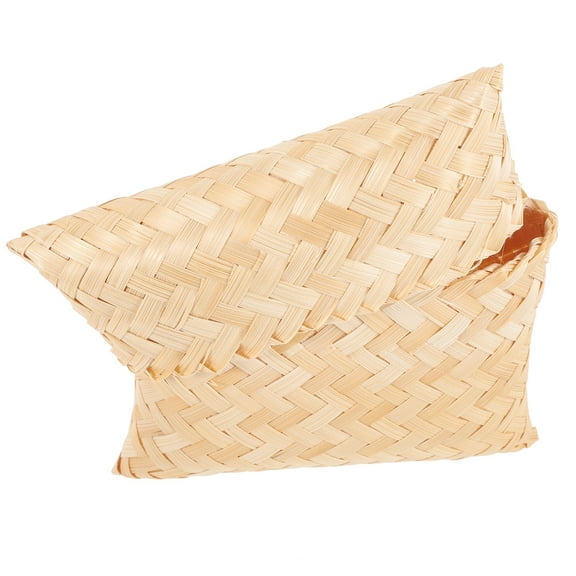 UPKOCH Woven Pouch Bamboo Beige 1Pcs 6.4x5.1in