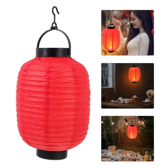 UPKOCH Simple Design Red Folding Lantern for General Users 1Set 8.7In 5.9In