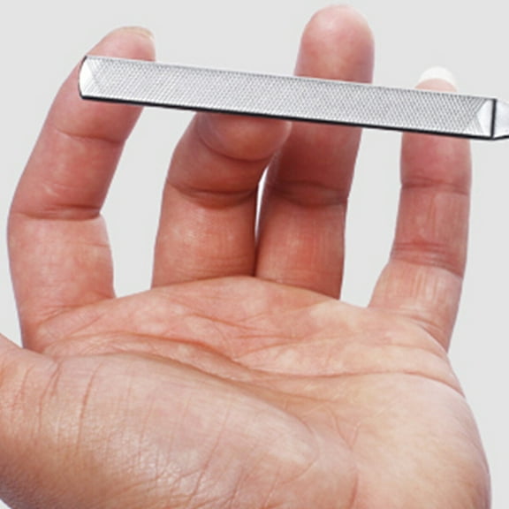 UPKOCH Stainless Steel Nail File and Buffer for Nail Art Lightweight Durable Professional Tool White 18cm
