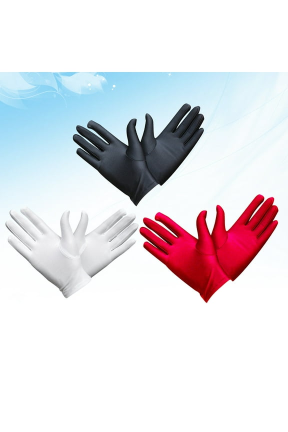 Elastic Spandex Gloves for Jewelry Inspection and Hand Protection Assorted Color 3 Pairs
