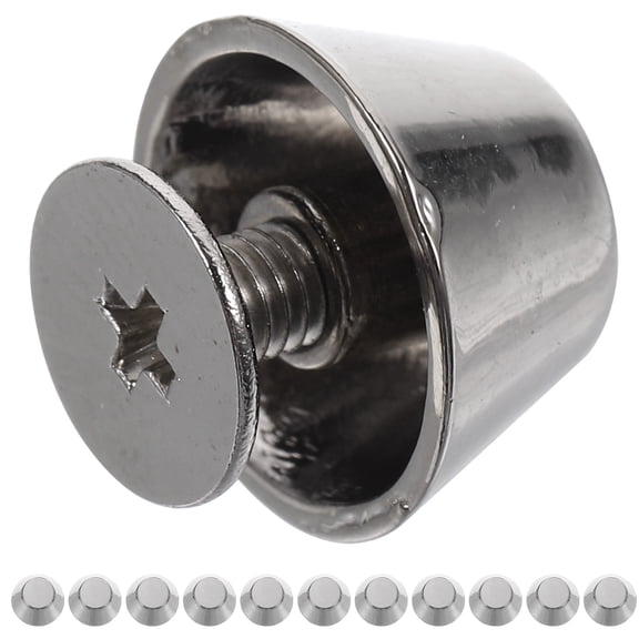 Tendycoco WORGEOUS 12Pcs Small Metal Craft Nail Studs with Feet Spike Buckle Button Screws