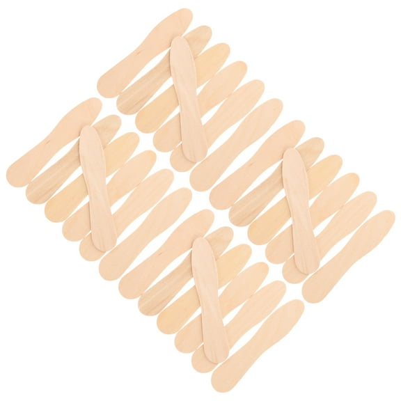 UPKOCH Wooden Ice Cream Spoons Eco Friendly Natural Wood Taster Spoons for Ice Cream 100 Pieces