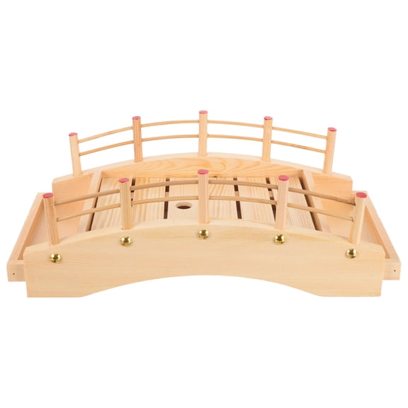 UPKOCH Bridge Sushi Tray Natural Wood 1Set 14.93X7.07X5.11in