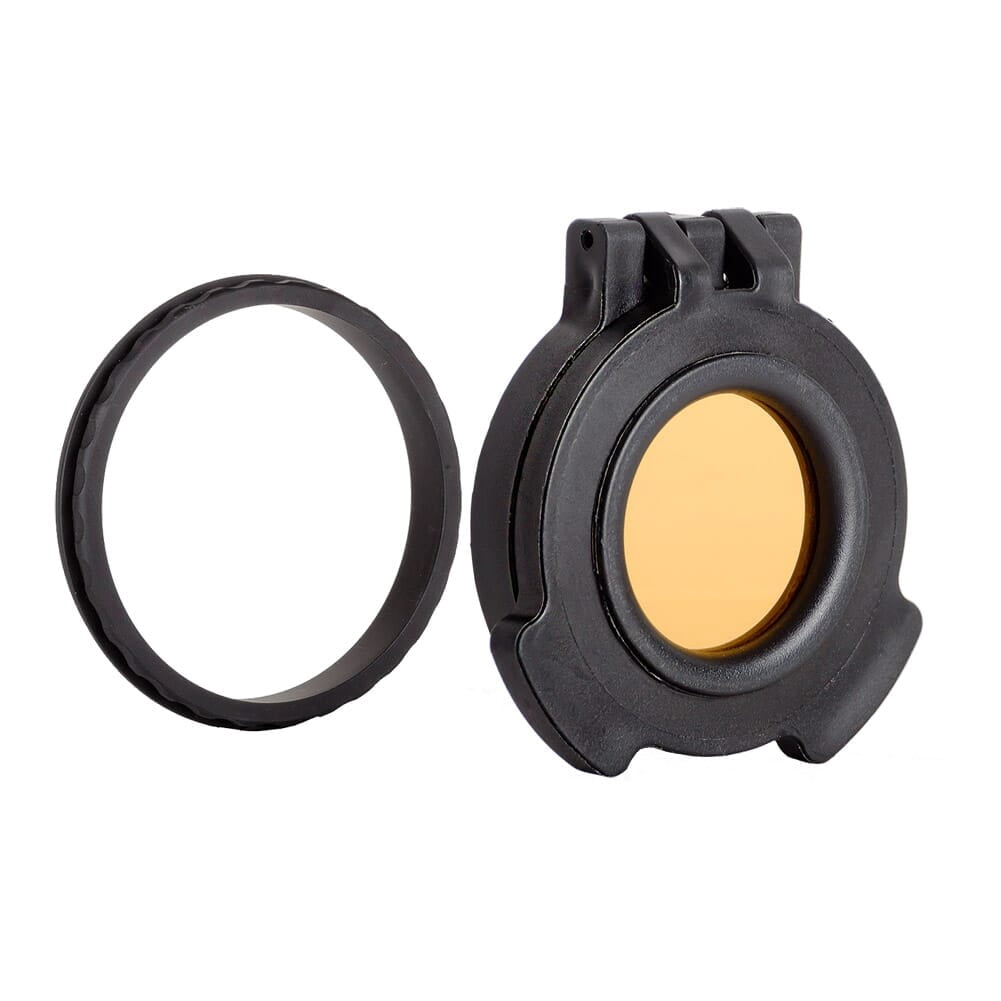 Tenebraex Objective Amber See-Through Flip Cover with Adapter Ring for 50mm Optics, Durable Scope Lens Protection (50NFC3-ACR)