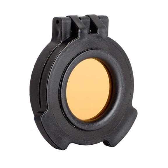 Tenebraex Ocular Amber See-Through Flip Cover, Protective Scope Lens Cap, Flip-Up Design, Amber Lens (40MMFC-ACV)