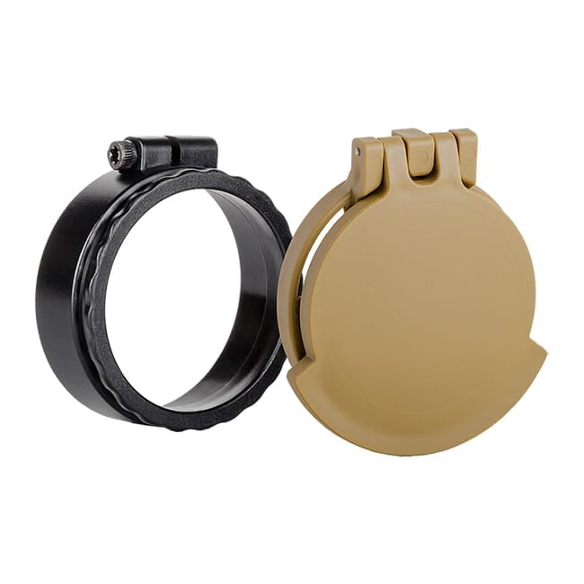 Tenebraex Ocular Flip Cover with Adapter Ring, RAL 8000 and Black, Protective Scope Lens Cap (UAR001-FCR)