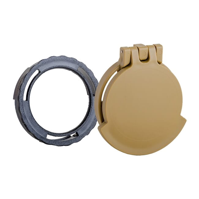 Tenebraex Ocular Flip Cover with Adapter Ring, RAL8000/Black, Protective Scope Lens Cap for Optics (SB50E1-FCR)