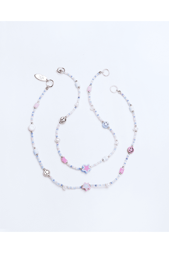 Tenerezza Sneaker Jewels in Multicolor Beads with Heart and Smiley Face Charms