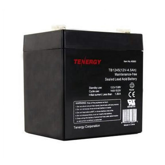 Tenergy 12V 4.5Ah (TB1240) Maintenance-free Sealed Lead Acid (SLA) Battery