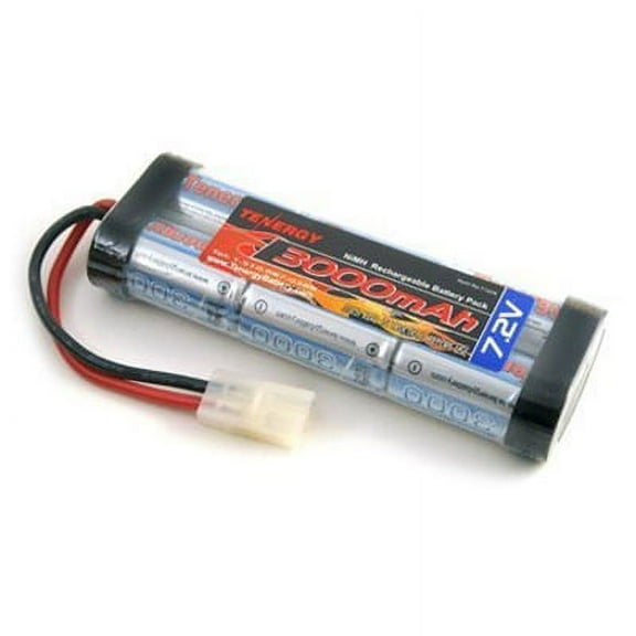 Tenergy 7.2V 3000mAh Flat NiMH High Power Battery Packs with Tamiya Connectors for RC Cars