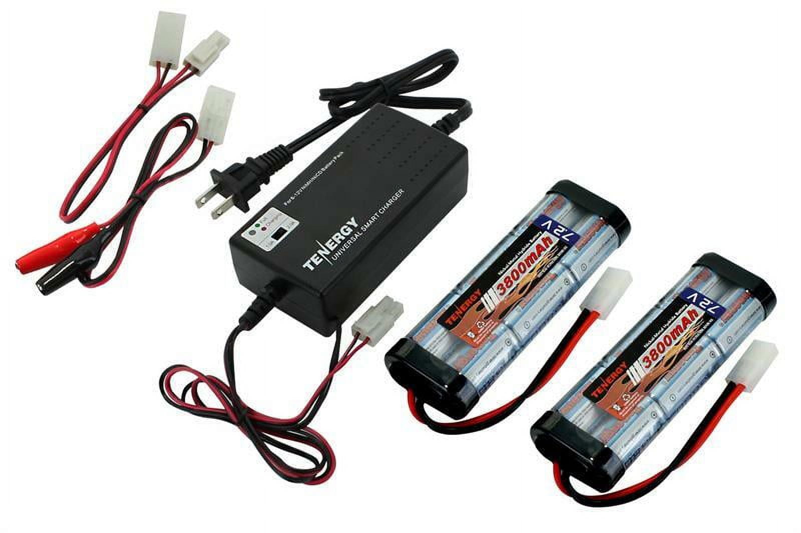Tenergy 7.2V 3800mAh Battery Packs and Charger Combo, 2 Pack and