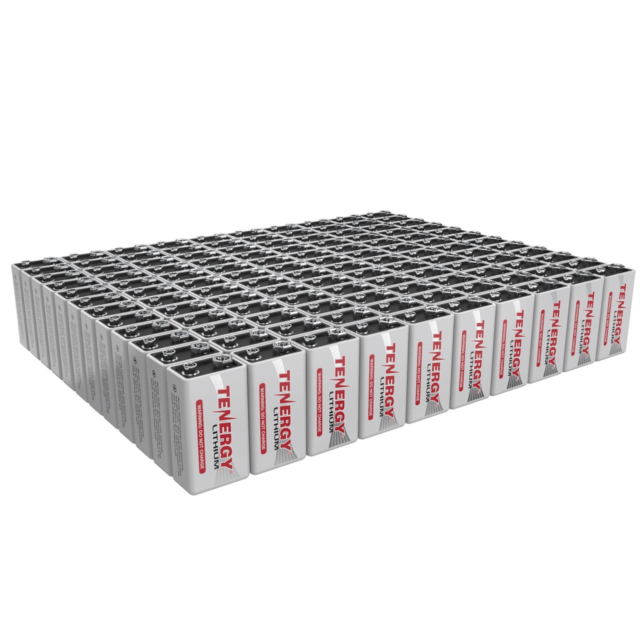 Tenergy 9V Lithium Battery, 1200mah With 10 Years Shelf Life, 120 Pack - [Non-Rechargeable]