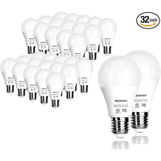 Tenergy 9W LED 60w Equivalent Light Bulb A19 LED Light Bulbs, 750 Lumens Energy Saving Lamp Soft