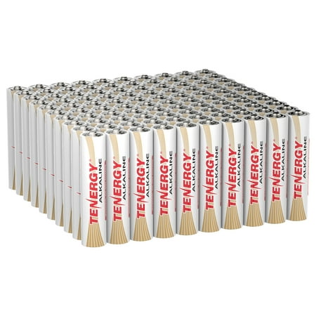 Tenergy AAA Alkaline Battery, 100 Count Long Lasting Power