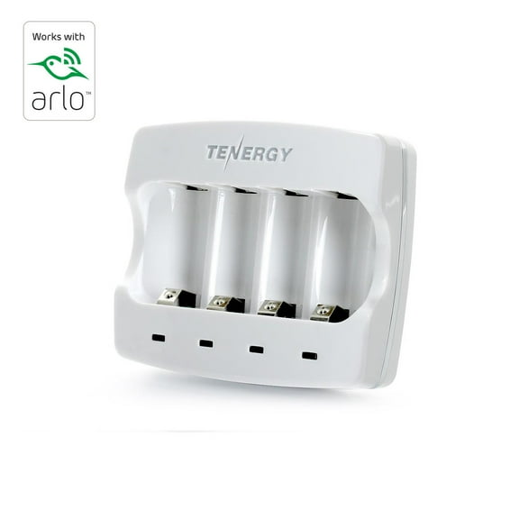 Tenergy Battery Charger for Arlo Certified 3.7V RCR123A Li-ion Rechargeable Batteries, for Arlo Smart Security Cameras
