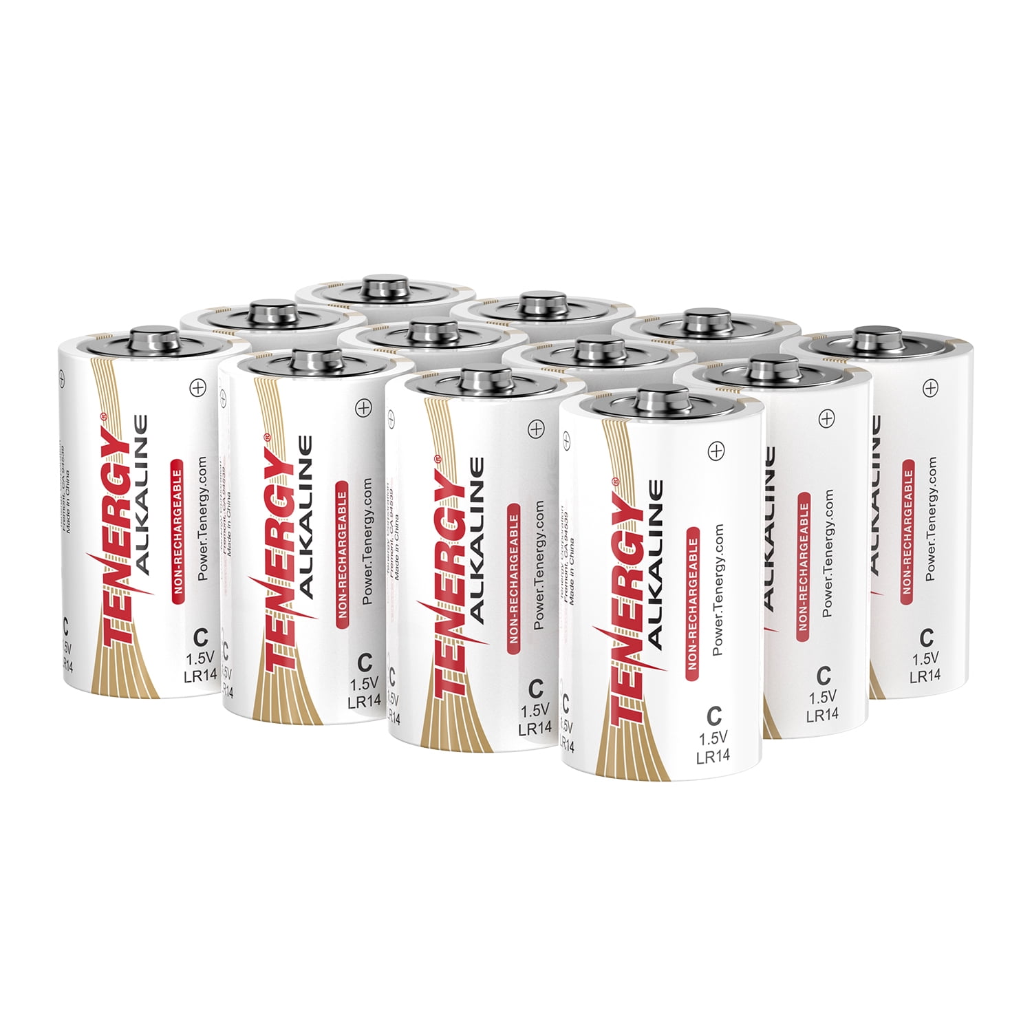 Tenergy C Size Alkaline General Purpose Batteries, New, 12 Count