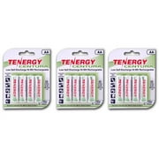 Tenergy Centura AA 2000mAh Low Self-Discharge (LSD) NiMH Rechargeable Batteries, 3 Cards 12-Pack