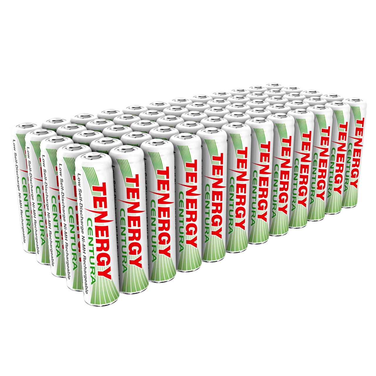 Tenergy Centura AAA Batteries, 1.2V 800mAh NiMH AAA Rechargeable Batteries, 60 Pack