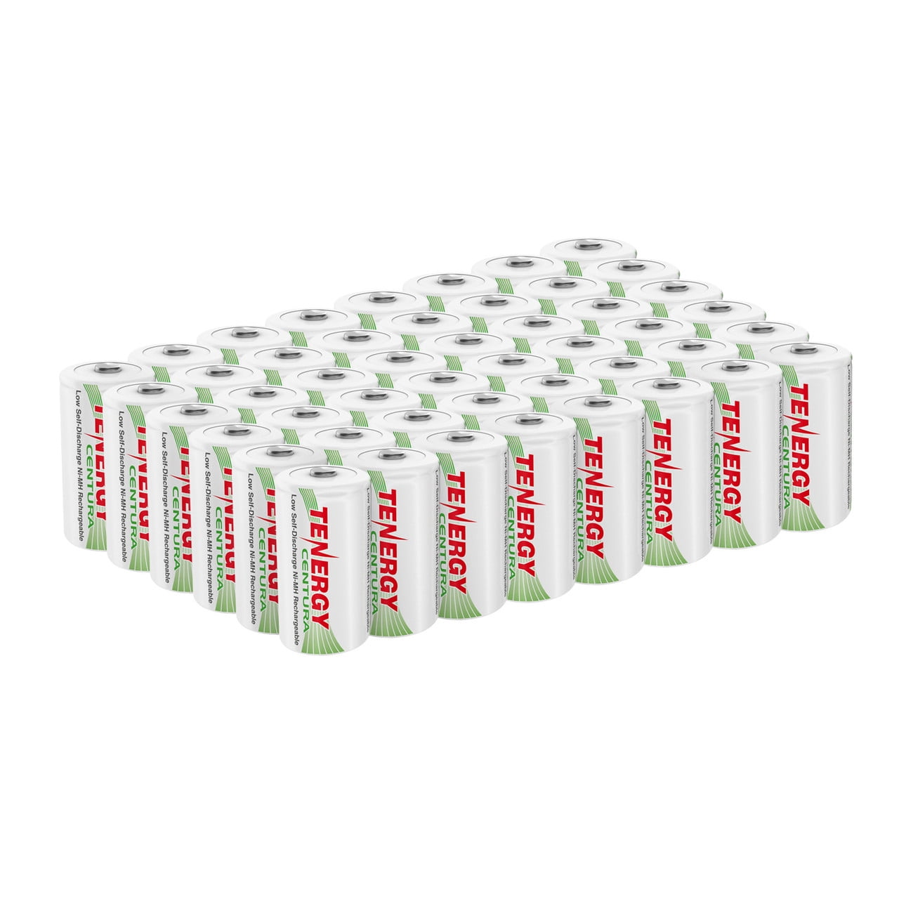 Tenergy Centura Lite C Size Batteries, 1.2V 4000mAh NiMH C Rechargeable Batteries, 48 Pack