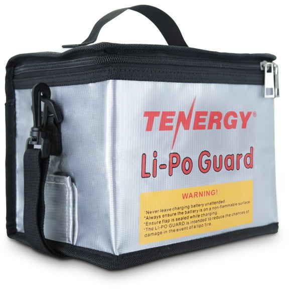Tenergy Fire Retardant Lipo Zipper Bag, 8.5 x 6.5 x 5.7inch