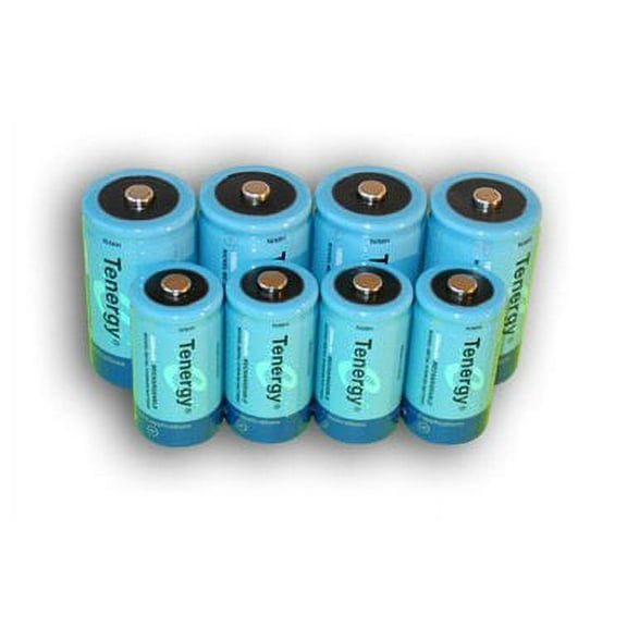 Tenergy High Capacity NiMH Rechargeable Battery Package: 4 C 5000 mAh + 4 D 10000 mAh + FREE SHIPPING!
