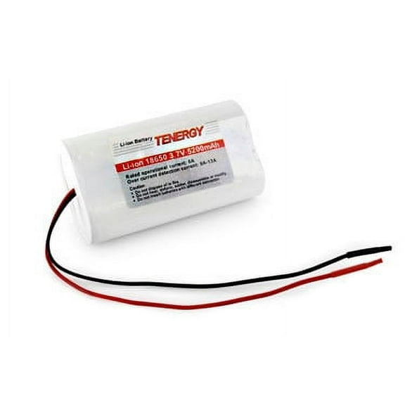 Tenergy Li-Ion 3.7V 5200mAh Rechargeable Battery w/ PCB (1S2P, 19.24Wh, 6A Rate)