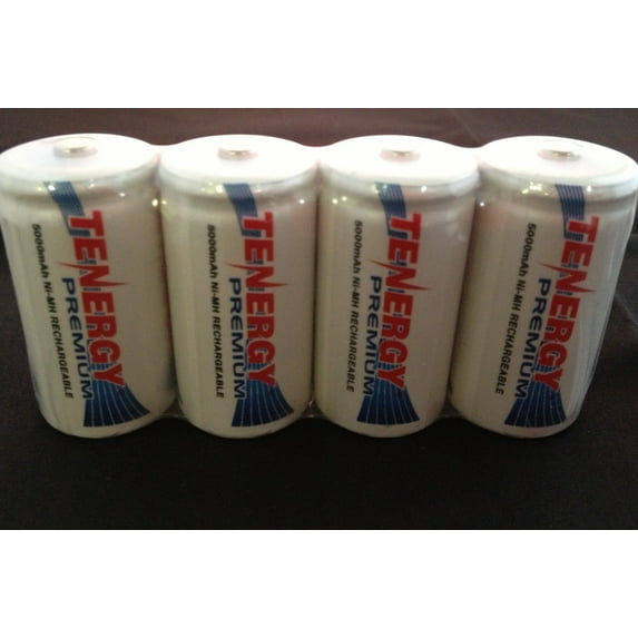 Tenergy Premium C NiMH 5000mAh mAh Rechargeable Batteries - 4 Pack