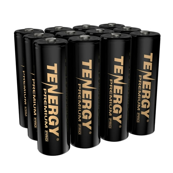 Tenergy Premium PRO Rechargeable AA Batteries, High Capacity 2800mAh NiMH Battery, 12 Pack