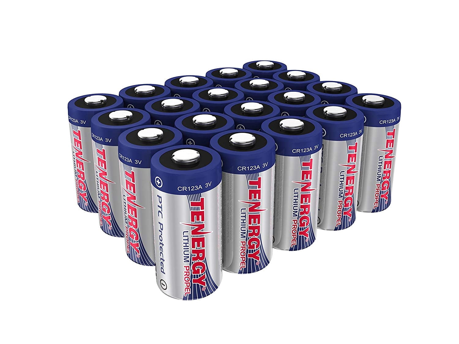 Tenergy Propel 3V CR123A Lithium Battery, High Performance CR123A Cell ...
