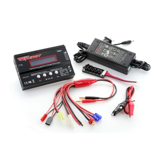 Tenergy TB6-B Balance Charger for NiMH/NiCD/Li-PO/Li-Fe Battery Packs with Power Supply