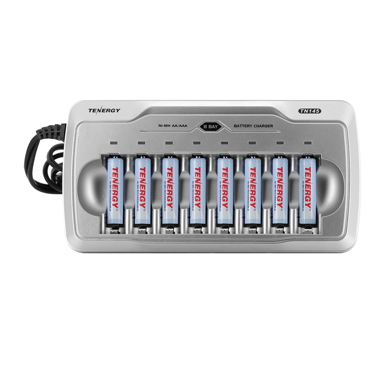 Tenergy TN145 8-Bay Charger And 8 Pack AAA NiMH Rechargeable Batteries