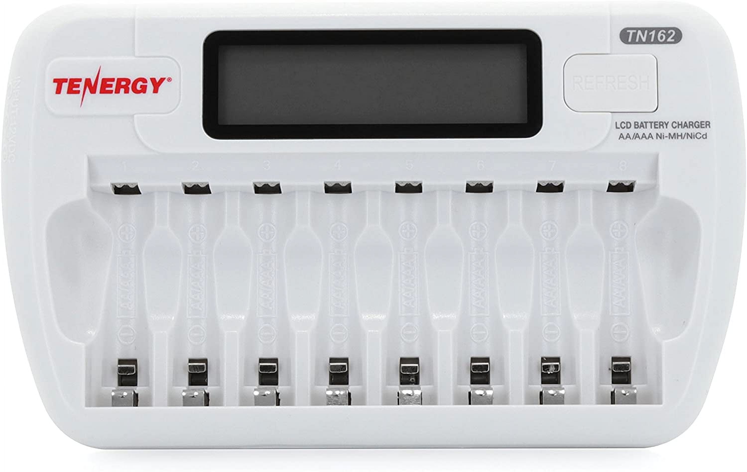 Tenergy TN162 8-Bay Smart AA/AAA NiMH/NiCd Battery Charger
