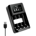 thumbnail image 1 of Tenergy TN474U 4-Bay NiMH Battery Charger with LCD Display and USB input, 1 of 7