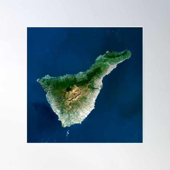 Tenerife, Satellite Image (C003/5514) Poster Wall Art, Modern Wall Decor, 24x24 UNFRAMED
