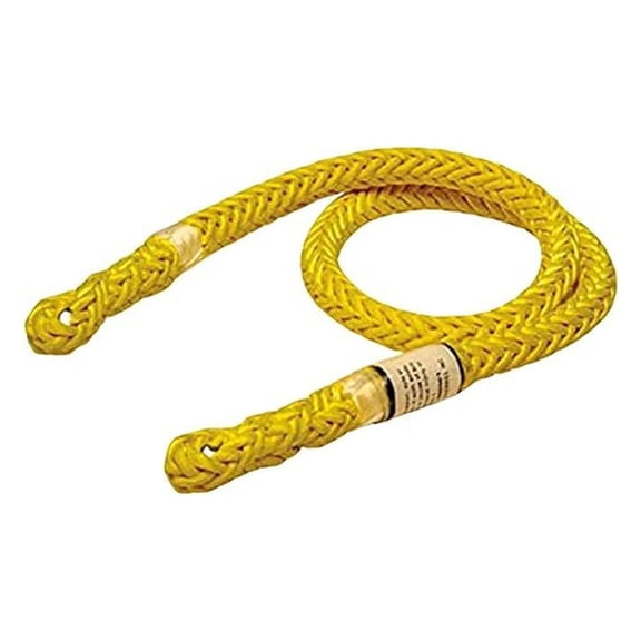 Tenex Prusik Cord - 3/8in x 30in - Eye & Eye Split Tail - Yellow Climbing Rope - Sherrill Tree Spliced - Outdoor Safety & Rescue