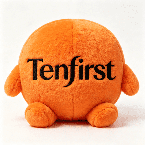 Tenfirst Fluffy Orange Plush Round Pillow, Ultra Soft Fuzzy Stuffed Animal Cushion, Cute Cozy Decor Pillow for Home Decor Birthday Holiday Gift for Women Girls