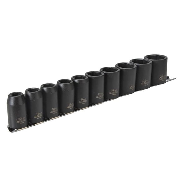 Teng 1/2in Drive 9121 Impact Socket Set, 10 Piece