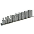 thumbnail image 1 of Teng Tools 10 Piece 1/4 Inch & 3/8 Inch Drive TX-E Socket Set (E4 - E18) With Clip Rail - M3814, 1 of 3