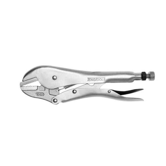 Teng Tools 12 Inch Plated, Serrated & Flat Power Grip Locking Pliers - 401-12F