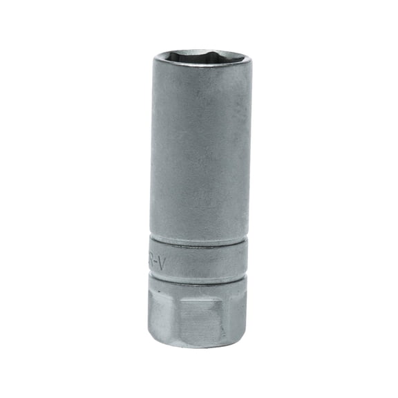 Teng Tools 18mm 1/2 Inch Drive 6 Point Spark Plug Socket With Rubber Insert - M120042-C