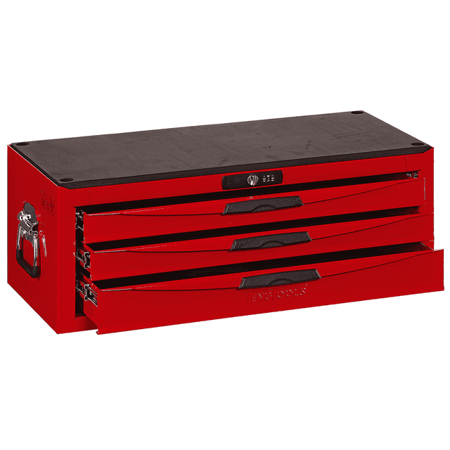 Teng Tools 3 Drawer 26 Inch Wide Red Portable Steel Lockable Middle ...