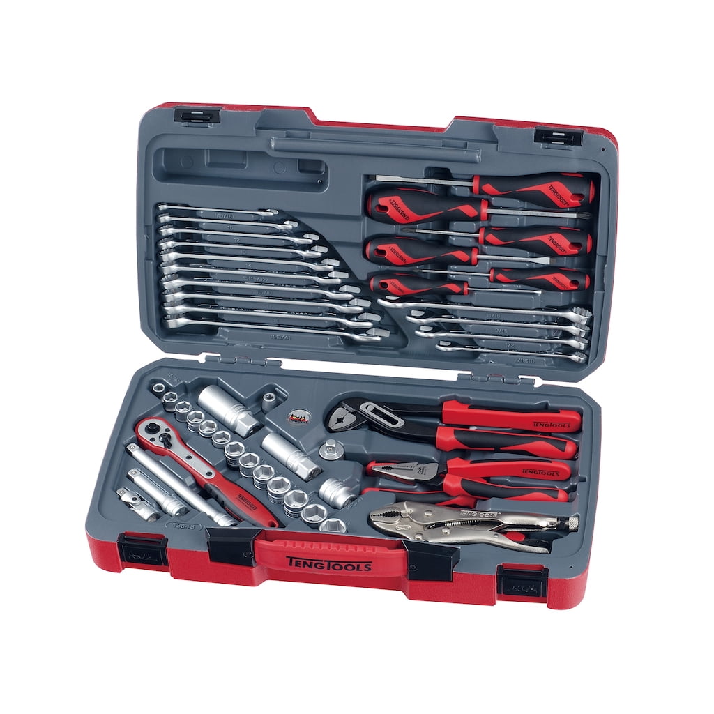 Teng Tools 48 Piece 3/8 Inch Drive 6 Point Metric & SAE Shallow