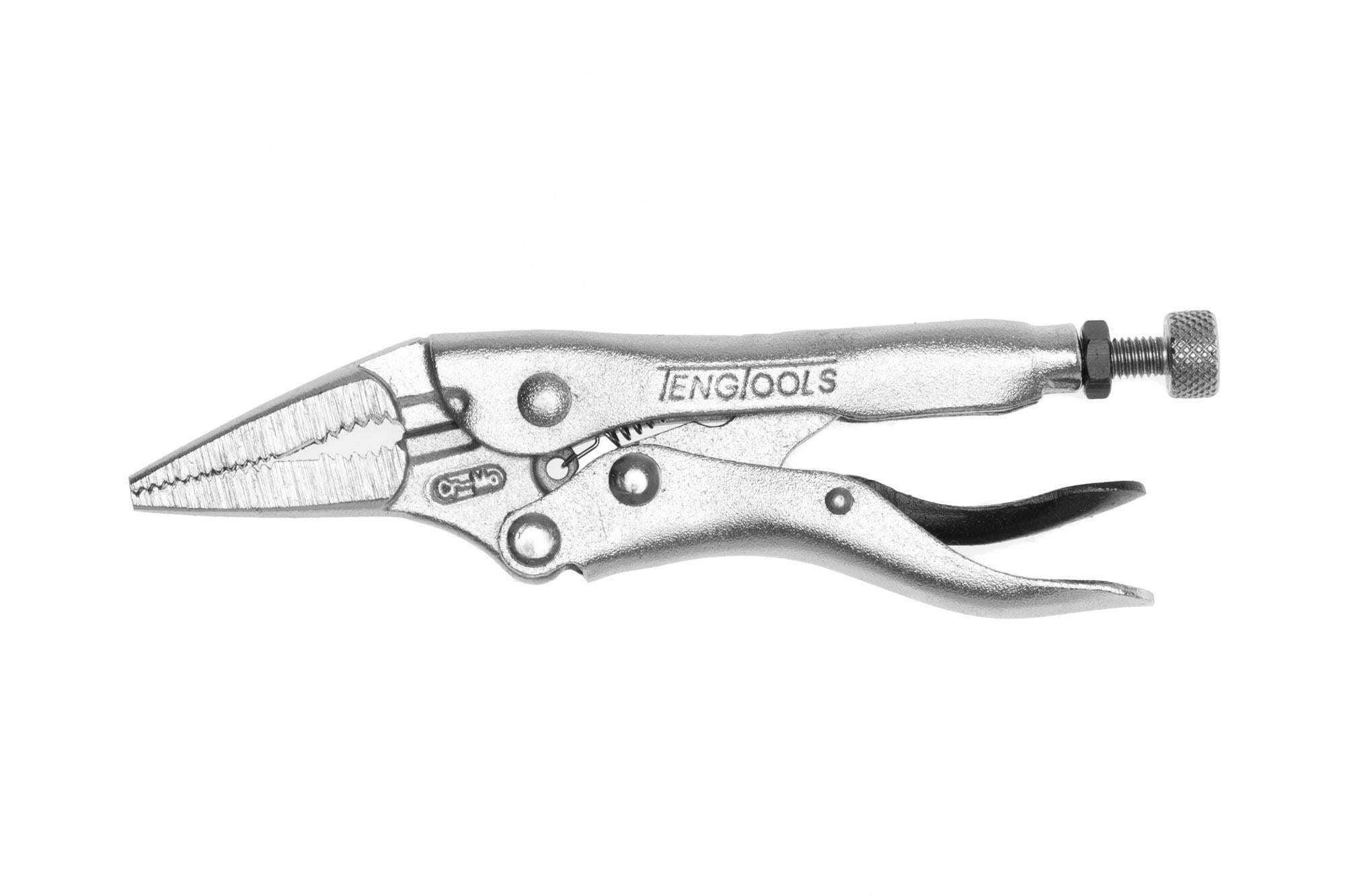 Teng Tools Long Nose Power Grip Locking Vise Grip Style Pliers ...